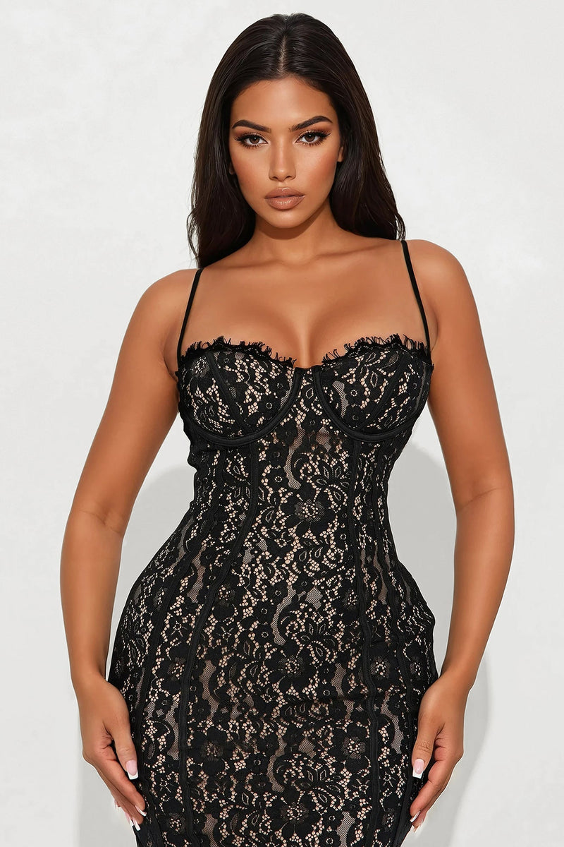 Vestido longo de renda Amor