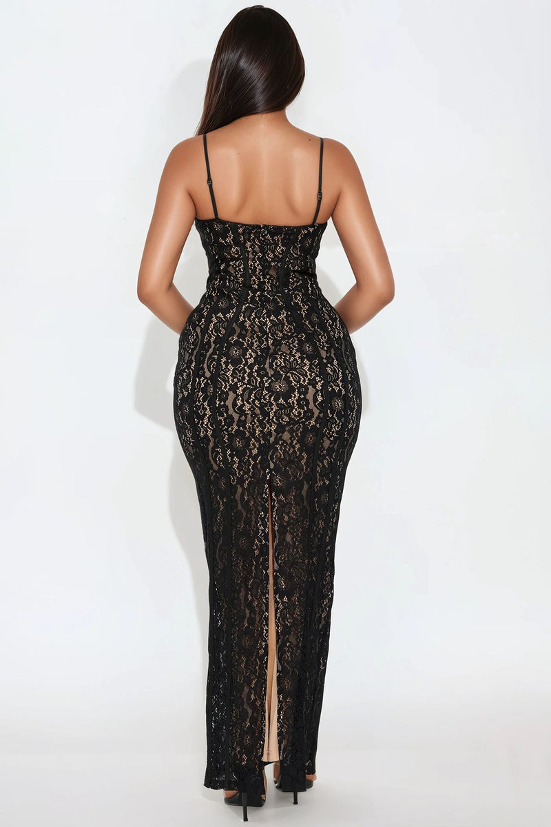 Vestido longo de renda Amor