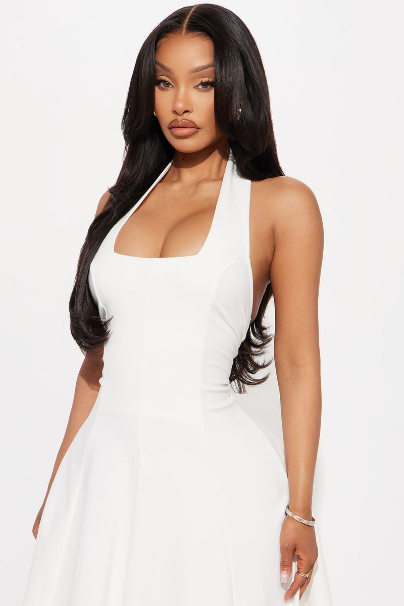 Vestido Midi Mabel Ponte - Branco