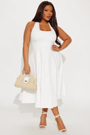 Vestido Midi Mabel Ponte - Branco