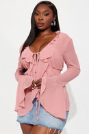 Blusa com babados de chiffon