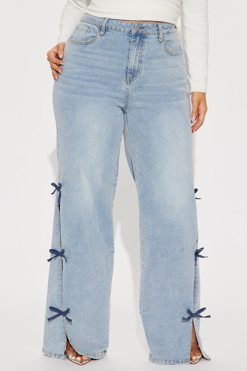 Calça jeans alta Catch My Drift com elástico e bainha