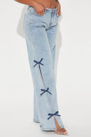 Calça jeans alta Catch My Drift com elástico e bainha