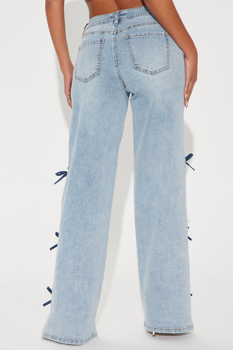 Calça jeans alta Catch My Drift com elástico e bainha